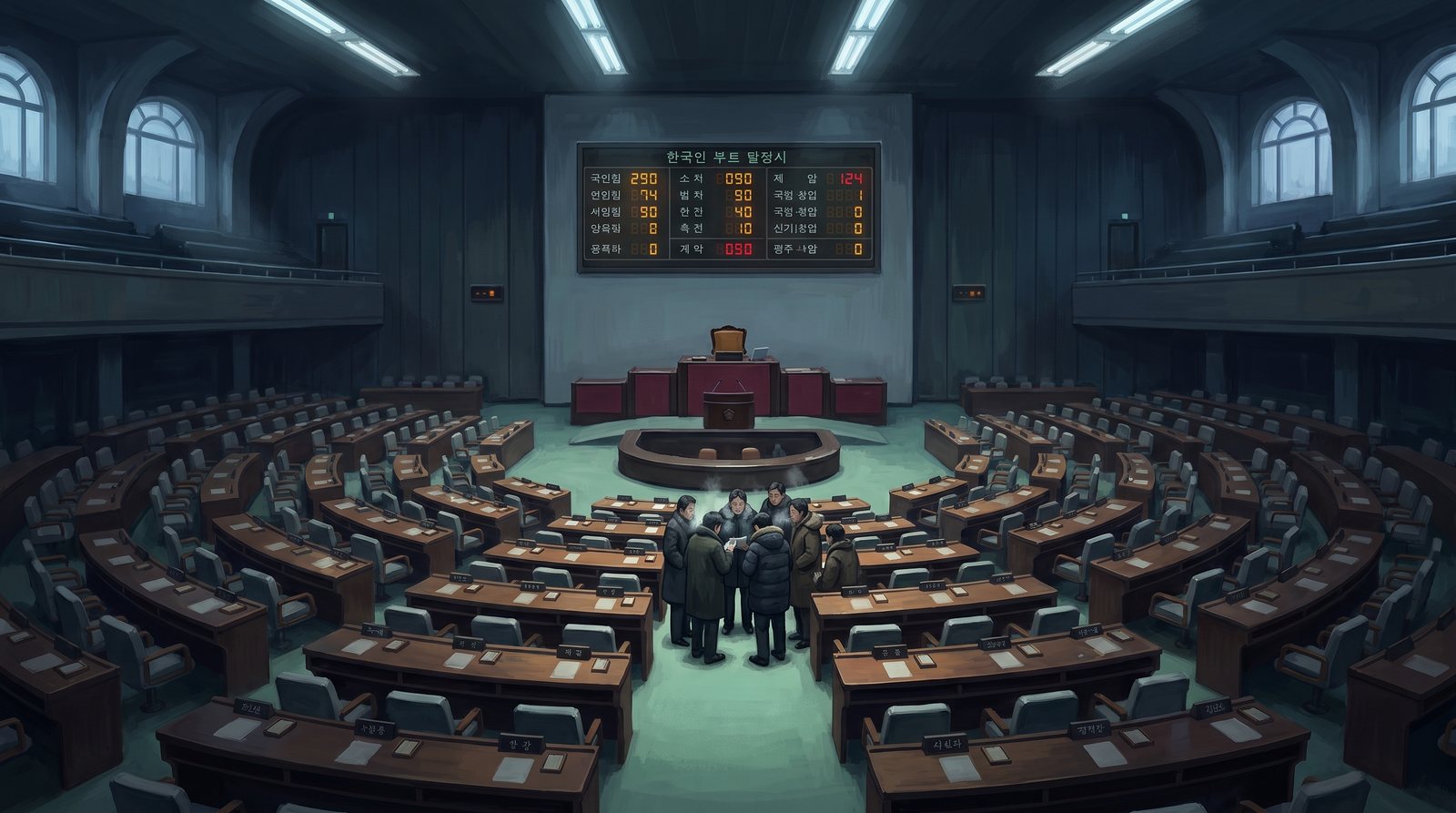 새벽 표결의 본회의장 — 컨셉아트